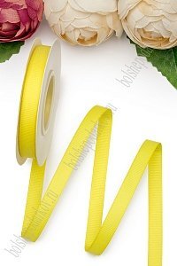 Лента репсовая 1 см*20 ярд "1 сорт" (SF-1346) желтый №15