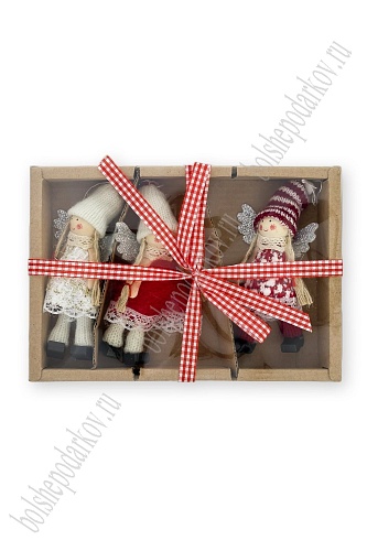 Новогодние украшения в коробочке 11,5 см &amp;quot;Куколки&amp;quot; (3 шт) SF-7795, №4