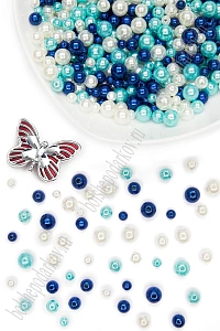 Бусинки (50 гр) SF-8065, микс 6/8/10 мм, ассорти №3