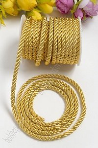 Шнур в бобине  5 мм*10 ярд (SF-3317) светлое золото №10