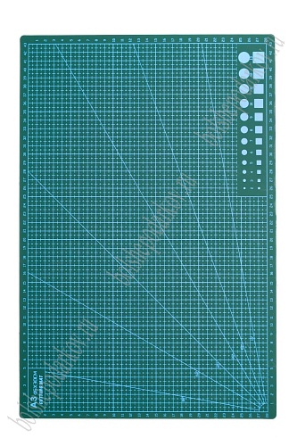 Коврик для рукоделия двухсторонний А3 (SF-6074) зеленый УЦЕНКА