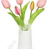 Веточка декоративная 33 см, 31 см &amp;quot;Тюльпан&amp;quot; (5 шт) SF-8137, розовый