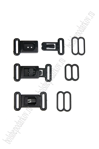 Набор фурнитуры для галстука-бабочки (20+10+10 шт) SF-8110, черный