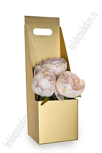 Коробка для цветов 11*11*35 см (10 шт) SF-7953, золото