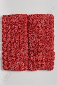 Головки цветков &quot;Розочка&quot; на веточке с сеточкой, 144 шт (SF-043), красный №6