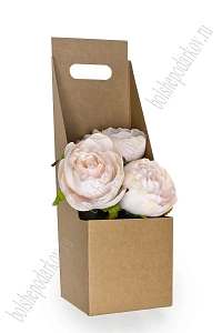 Коробка для цветов 11*11*35 см (10 шт) SF-7953, коричневый