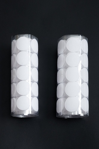 Липучка круглая 2,5 см самоклеящаяся (100 шт) SF-5920, черный №117