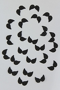 Патч с блестками 2*1 см &quot;Крылья маленькие&quot; (100 шт) SF-1900, черный