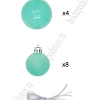 Набор новогодних шаров микс (12 шт) SF-8001, аквамариновый №3