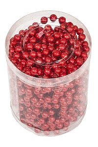 Бусы на нитке  8 мм*10 м (SF-3527) красный