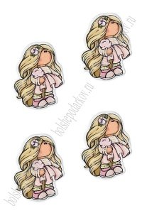 Кабошон-вырубка &quot;Куколка&quot; 2,8*3,5 см (10 шт) SF-6034, №11