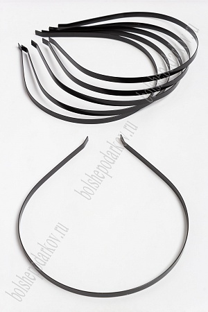 Ободки для волос металл 6 мм (50 шт) SF-1254, черный