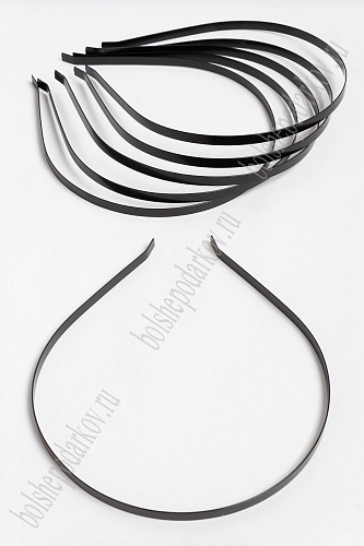 Ободки для волос металл 6 мм (50 шт) SF-1254, черный