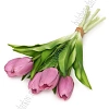 Веточка декоративная &amp;quot;Тюльпан&amp;quot; 32 см (5 шт) SF-8136, сиреневый