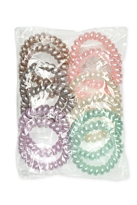 Резинки-пружинки для волос 5,5 см (12 шт) SF-7806, ассорти №3