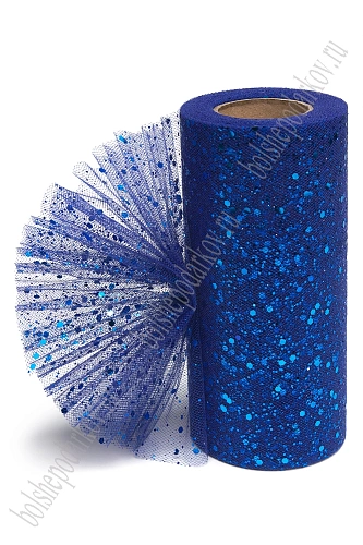 Фатин с пайетками 15 см*25 ярд (SF-605) темно-синий №24