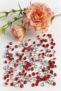 Стразы объемные 5 мм (500 шт) SF-388, красный