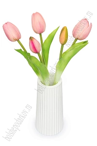 Веточка декоративная 33 см, 31 см "Тюльпан" (5 шт) SF-8137, розовый