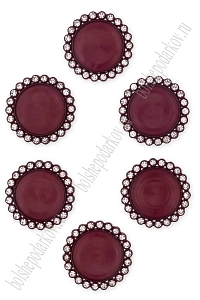 Крышечка-серединка со стразами (10 шт) SF-008, бордовый №165