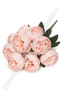 Букет декоративный 42 см "Пионы" (SF-8124) розовый персик