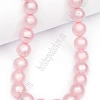 Бусины круглые на леске 10 мм (SF-8073) хлопковый жемчуг светло-розовый
