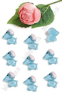 Кабошон "Щенок" (50 шт) SF-5720, голубой