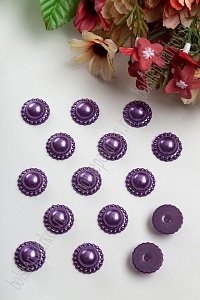 Полубусины &quot;Цветочек&quot; 18 мм, SF-431 (50 гр) темно-фиолетовый №133