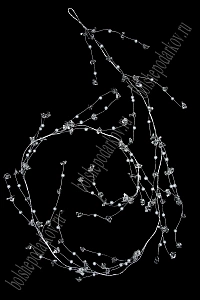 Гирлянда декоративная с кристаллами 120 см (SF-7996) серебро №2