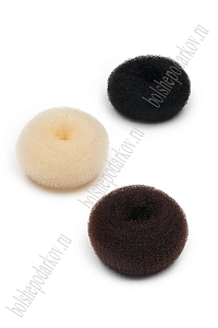 Резинка-бублик для волос 9 см (12 шт) SF-3148, три цвета