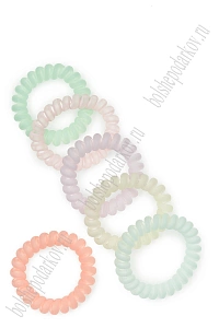 Резинки-пружинки для волос 5,5 см (12 шт) SF-7806, ассорти №5