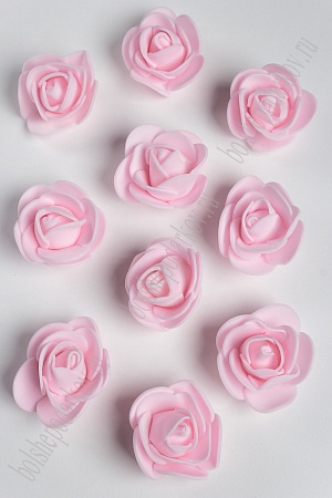 Головки цветов &quot;Роза&quot; мелкая 35 мм (100 шт) SF-2098, светло-розовый №3