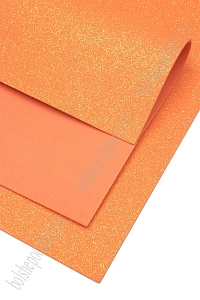 Фоамиран глиттерный А4, перламутровый 2 мм Premium (10 листов) SF-1956, ярко-оранжевый №3011