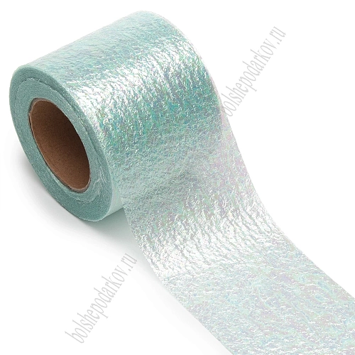 Лента перламутровая 5,5 см*15 ярд (SF-6081) светло-аквамариновый №5