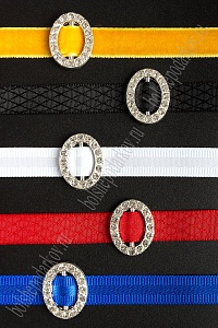 Пряжка со стразами (5 шт) 19*16 мм "Овал" SF-2045