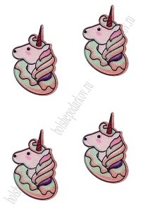 Кабошон-вырубка &quot;Единорог с блестками&quot; 39*30 мм (10 шт) SF-3015, №4