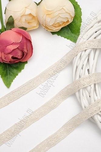 Кружево хлопковое 1,7 см*400 ярд (SF-2890) бежевый