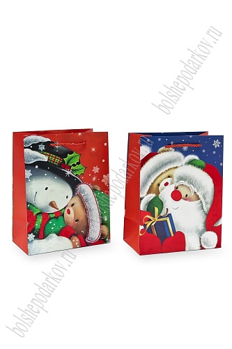 Пакет &amp;quot;Новогодний&amp;quot; 18*23*10 см (12 шт) SF-7568, микс №30