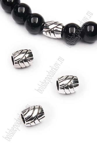 Бусина разделитель 10*7 мм (10 шт) SF-7750, серебро №45