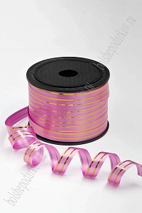 Лента бумажная 1 см*50 ярд (SF-1514) розовый №1