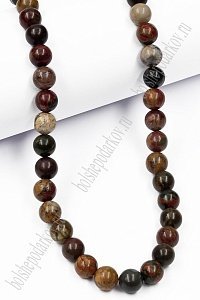 Бусины круглые на леске 8 мм (SF-7591) яшма №2