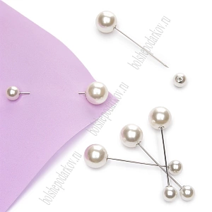 Брошь-игла 6 см (10 шт) SF-2127, серебро №2