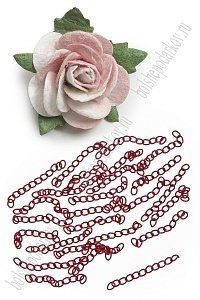 Цепочка 5 см (100 шт) SF-7454, красный №3