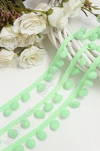 Тесьма с помпонами 20 ярд (SF-118-1) салатовый