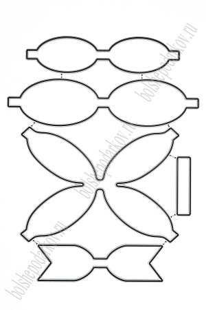 Форма для вырубки &quot;Заготовка для бантика&quot; 14,5*11,3 см (SF-7793) №20