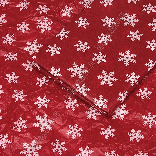 Бумага тишью 50*66 см &amp;quot;Снежинки&amp;quot; (10 листов) SF-5830, №2