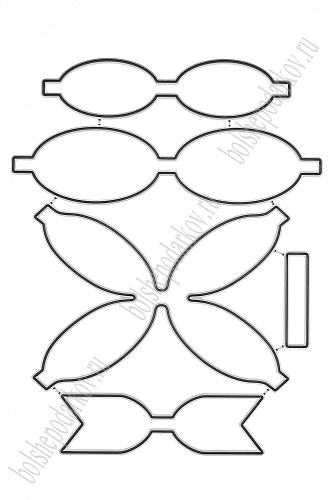 Форма для вырубки &amp;quot;Заготовка для бантика&amp;quot; 14,5*11,3 см (SF-7793) №20