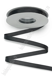 Лента репсовая 1 см*20 ярд &quot;1 сорт&quot; (SF-1346) темно-серый №0110