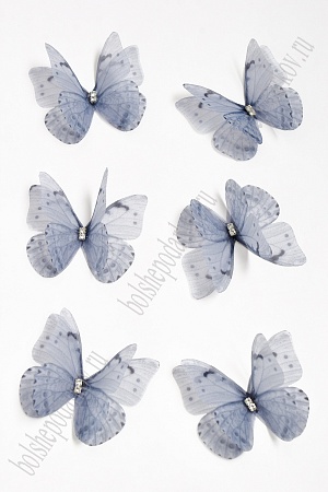 Бабочки шифоновые средние 4,5 см (10 шт) SF-4483, №37