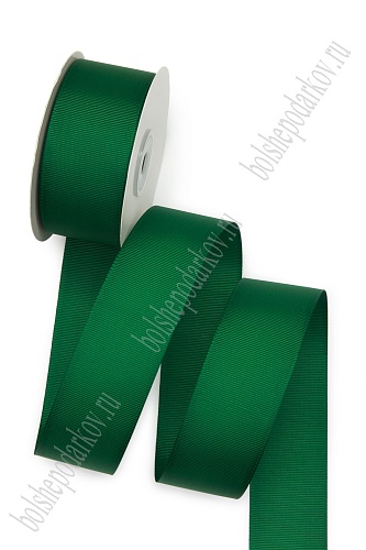 Лента репсовая 4 см*20 ярд &amp;quot;1 сорт&amp;quot; (SF-1349) зеленый №224