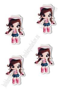 Кабошон-вырубка &quot;Куколка&quot; 2,5*3,6 см (10 шт) SF-6034, №15